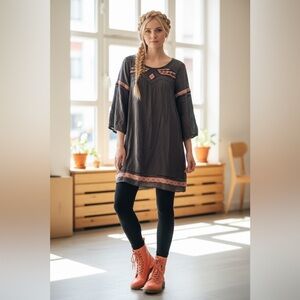 Women's CALIFORNIA MOON RISE S/P Black with popping colour dress